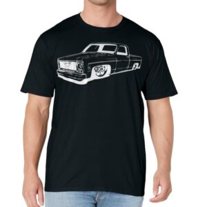 Vintage 73-87 Mini C10 Truck Slammed Graphic Dad Gag Father T-Shirt