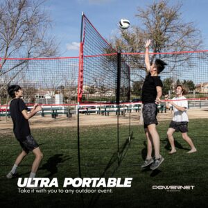 PowerNet Four Square Volleyball Net | Fun New Game | Play at The Park or Beach | 2 Versions (Standalone Four Square)