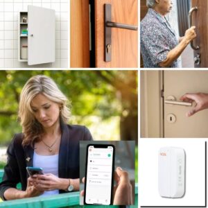 WiFi Smart Door Window Sensor Alarm, Multipurpose Sensor, Contact Sensor for Home/Office Security, Wireless Door Window Open Detector, APP Remote Notification Compatible with Alexa & Google Assistant