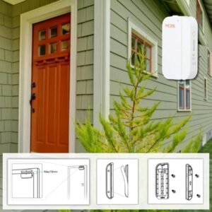 WiFi Smart Door Window Sensor Alarm, Multipurpose Sensor, Contact Sensor for Home/Office Security, Wireless Door Window Open Detector, APP Remote Notification Compatible with Alexa & Google Assistant