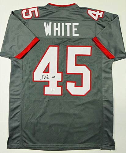 Devin White Autographed Grey Pro Style Jersey - Beckett W Auth 4