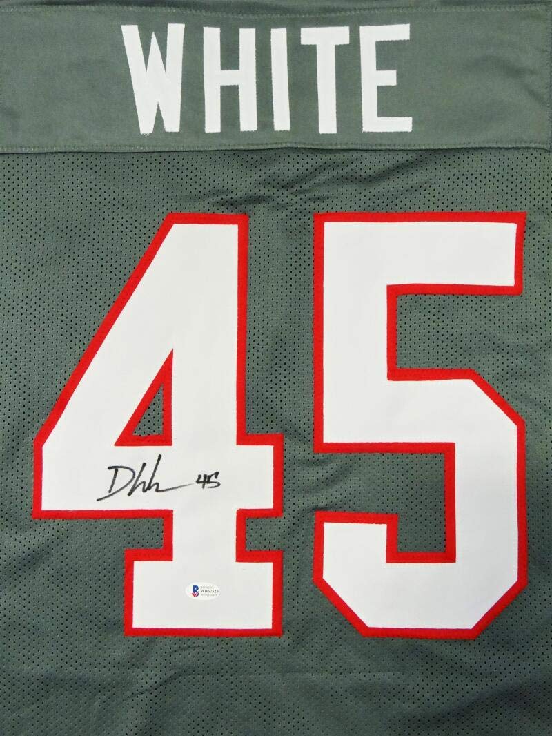 Devin White Autographed Grey Pro Style Jersey - Beckett W Auth 4