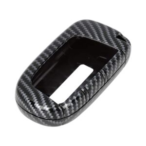 x autohaux tpu car smart key remote flip fob cover shell protective case for jeep carbon fiber pattern