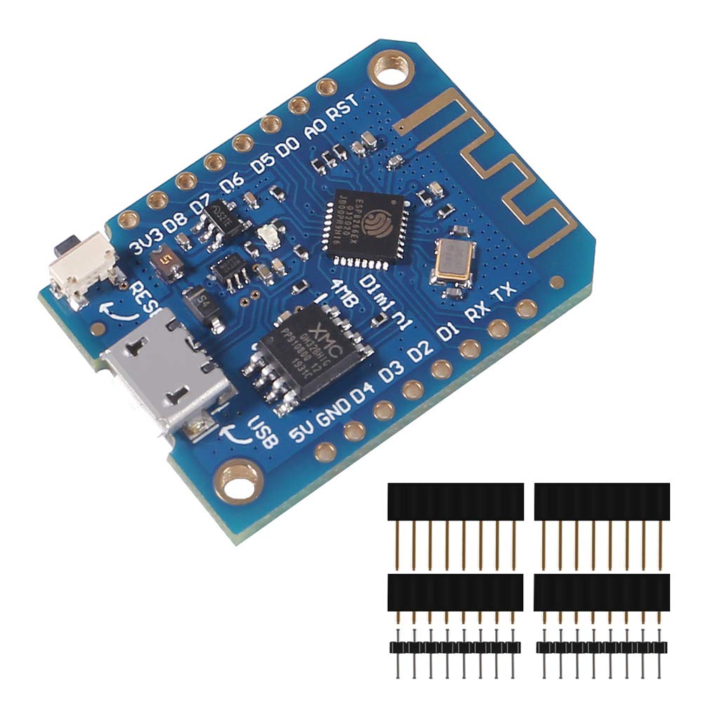 MELIFE 2pcs Wemos D1 Mini V3.0 Development Board ESP8266 V3.0.0 4MB Flash Wireless WiFi Internet Development Board Based ESP8266 CH340 CH340G for Nodemcu V2 MicroPython