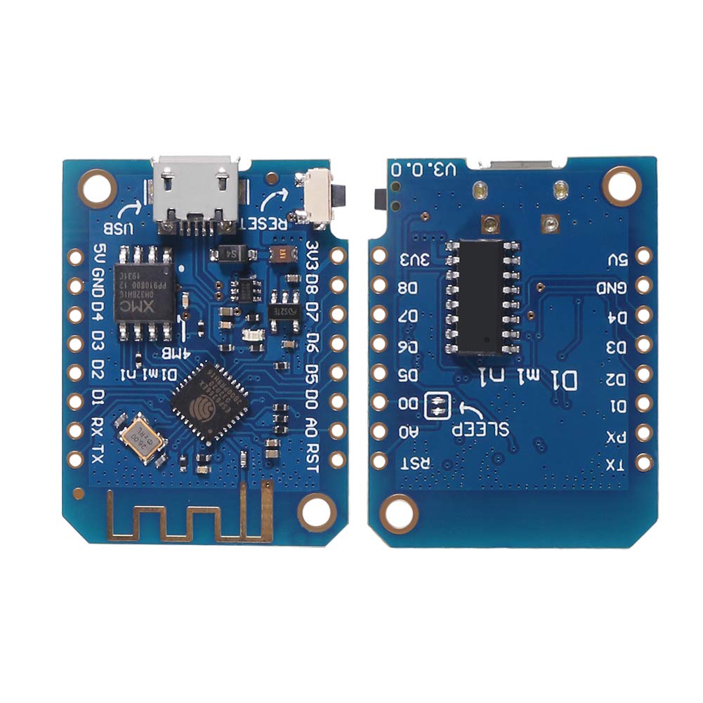 MELIFE 2pcs Wemos D1 Mini V3.0 Development Board ESP8266 V3.0.0 4MB Flash Wireless WiFi Internet Development Board Based ESP8266 CH340 CH340G for Nodemcu V2 MicroPython