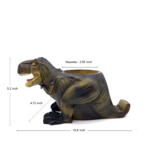 Large Capacity T-Rex Dinosaur Desk Pen Holder Pencil Holder Pen Cup Holder with Phone Stand,Desk Accessories Stationery Makeup Brush Holder Vanity Desk Supplies Organizer Home Office Decor