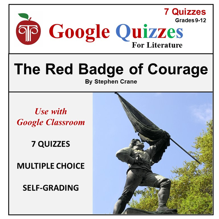 Homeschool and Online Learning Self-Grading Google Quizzes for The Red Badge of Courage