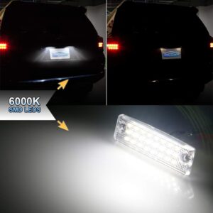 MbuyDIY LED License Plate Light Lamp Assembly Compatible with 1996-2023 4Runner 2008-2022 Sequoia 6000K White, Pack of 2