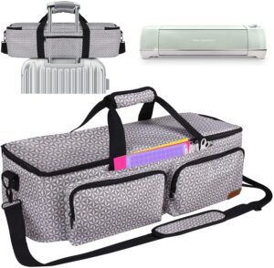 natur@cho storage carrying case with dust cover compatible for silhouette cameo 3/4 maker accessories, explore air 2 scrapbooking die-cut machine tote bags
