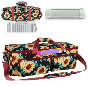 natur@cho carrying case bag compatible for explore air 2, cricut maker, diy cutting machine storage bag, silhouette cameo 3 and 4, scrapbooking die-cut machine travel organizer accessories