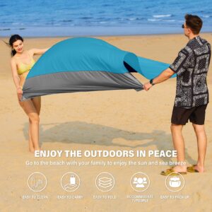 Famstar Nylon Beach Blanket Waterproof Sandproof Oversized,Extra Large 10'X 9' Beach Mat,Sand Free Beach Blanket 1-8 Adults Lightweight Durable for Travel Camping Hiking Picnic