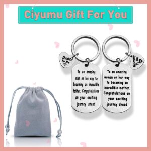 Mom to Be Gift Daddy to Be Keychain Pregnancy Announcement Gift New Parent Gift First Time Mom/Dad Gift Mommy/Daddy to Be Keychain Set Baby Announcement Gift Parent to Be Gift to Be Father/Mother Gift