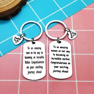 Mom to Be Gift Daddy to Be Keychain Pregnancy Announcement Gift New Parent Gift First Time Mom/Dad Gift Mommy/Daddy to Be Keychain Set Baby Announcement Gift Parent to Be Gift to Be Father/Mother Gift