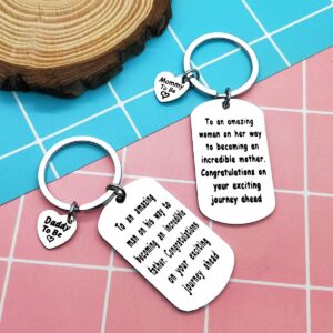 Mom to Be Gift Daddy to Be Keychain Pregnancy Announcement Gift New Parent Gift First Time Mom/Dad Gift Mommy/Daddy to Be Keychain Set Baby Announcement Gift Parent to Be Gift to Be Father/Mother Gift