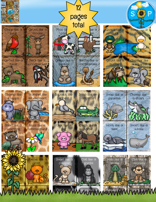 Sound and Movement Animal Cards