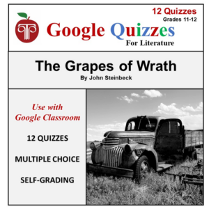 homeschool and online learning self-grading google quizzes for the grapes of wrath