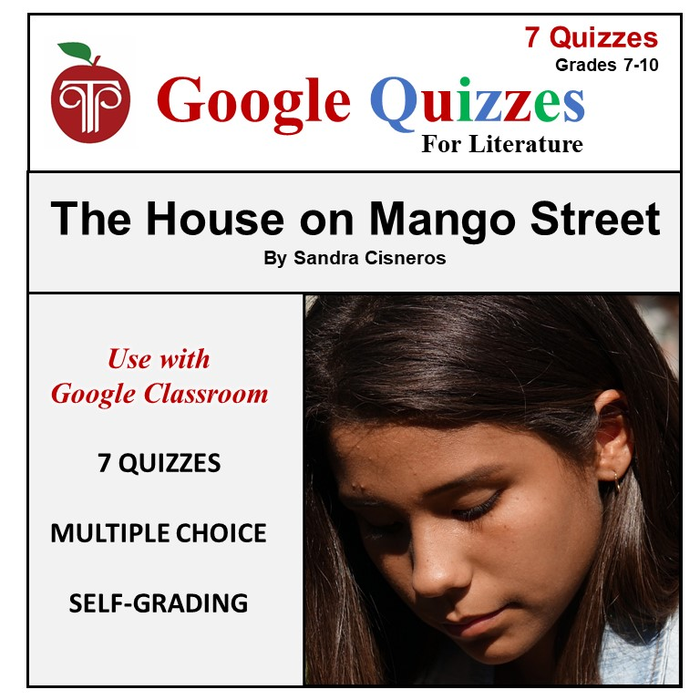 Homeschool and Online Learning Self-Grading Google Quizzes for The House on Mango Street