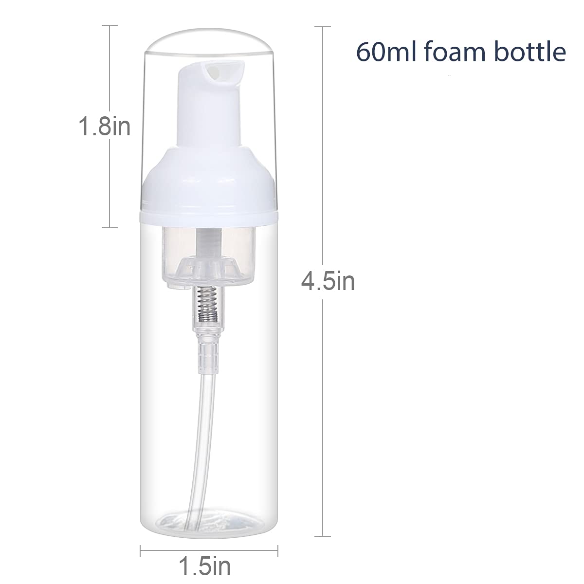 24 Pcs Foam Pump Bottle Dispenser Refillable 2oz/60ml for Hand Soap Shampoo Lash Cleanser Packaging Liquid Cleaning