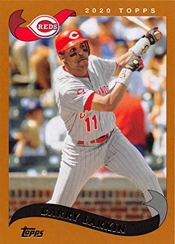 2020 Topps Archives Baseball 2002 Design #266 Barry Larkin Cincinnati Reds Official MLB Trading Card