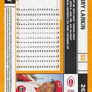 2020 Topps Archives Baseball 2002 Design #266 Barry Larkin Cincinnati Reds Official MLB Trading Card