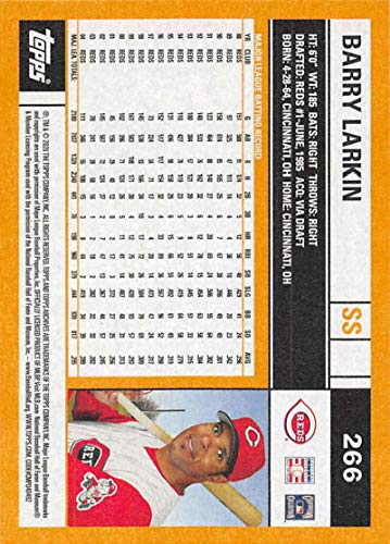 2020 Topps Archives Baseball 2002 Design #266 Barry Larkin Cincinnati Reds Official MLB Trading Card