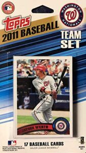 washington nationals 2011 topps factory sealed special edition 17 card team set with ryan zimmerman, jordan zimmerman and stephen strasburg plus