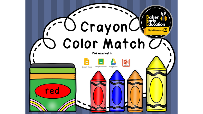 Crayon Color Matching Activity (for use with PowerPoint and Google Slides)