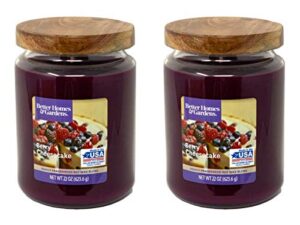better homes gardens 22oz scented candle, wild berry cheesecake 2-pack