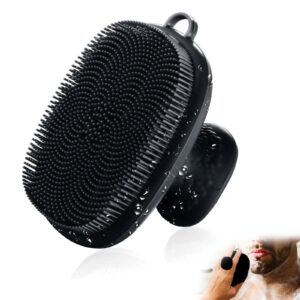 face scrubber，silicone face scrubber for men, facial cleansing brush silicone face wash brush manual waterproof cleansing skin care face brushes for cleansing and exfoliating (black)