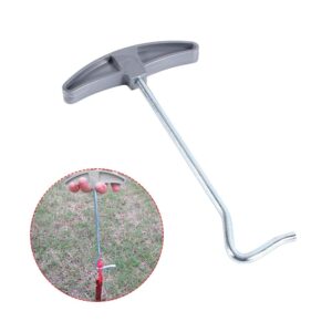 Peg Puller Extractor, Tent Peg Nail Puller Tool, Steel Awning Stakes Hooks Remover Lifter for Camping