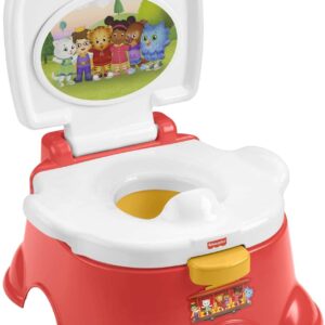 Fisher-Price Baby Daniel Tiger's Neighborhood Potty – Daniel Tiger and Friends Themed Convertible Toddler Training Toilet with Potty Ring and stepstool