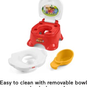 Fisher-Price Baby Daniel Tiger's Neighborhood Potty – Daniel Tiger and Friends Themed Convertible Toddler Training Toilet with Potty Ring and stepstool