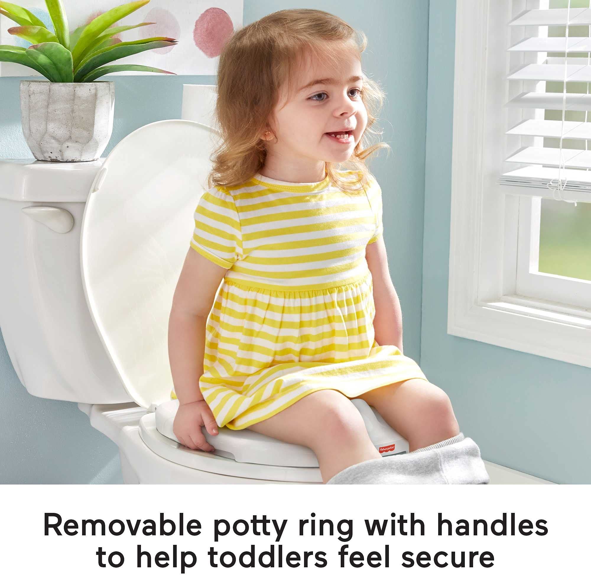 Fisher-Price Baby Daniel Tiger's Neighborhood Potty – Daniel Tiger and Friends Themed Convertible Toddler Training Toilet with Potty Ring and stepstool