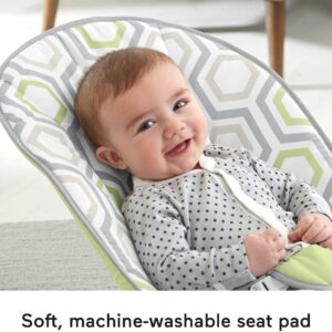 Fisher-Price Baby's Bouncer – Green, bouncing seat for soothing and play for newborns and infants [Amazon Exclusive]