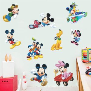 mickey wall sticker children's cartoon bedroom background wall decoration self-adhesive wall sticker pvc