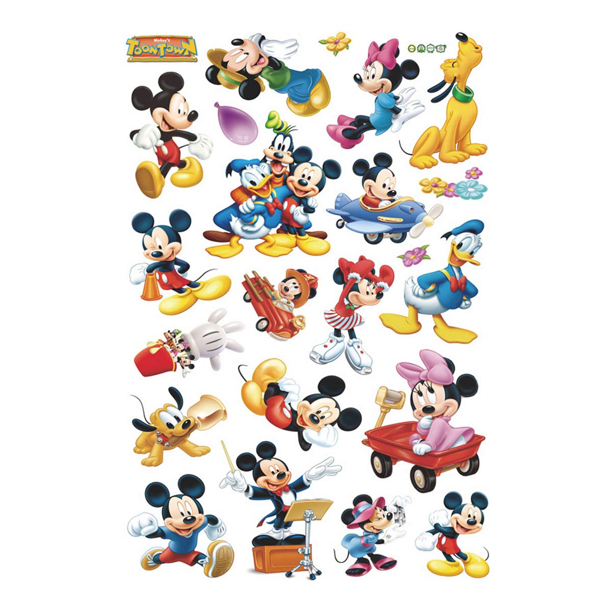 Mickey Wall Sticker Children's Cartoon Bedroom Background Wall Decoration Self-Adhesive Wall Sticker PVC