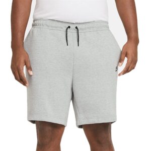 nike mens tech fleece shorts, dark grey heather/black, medium