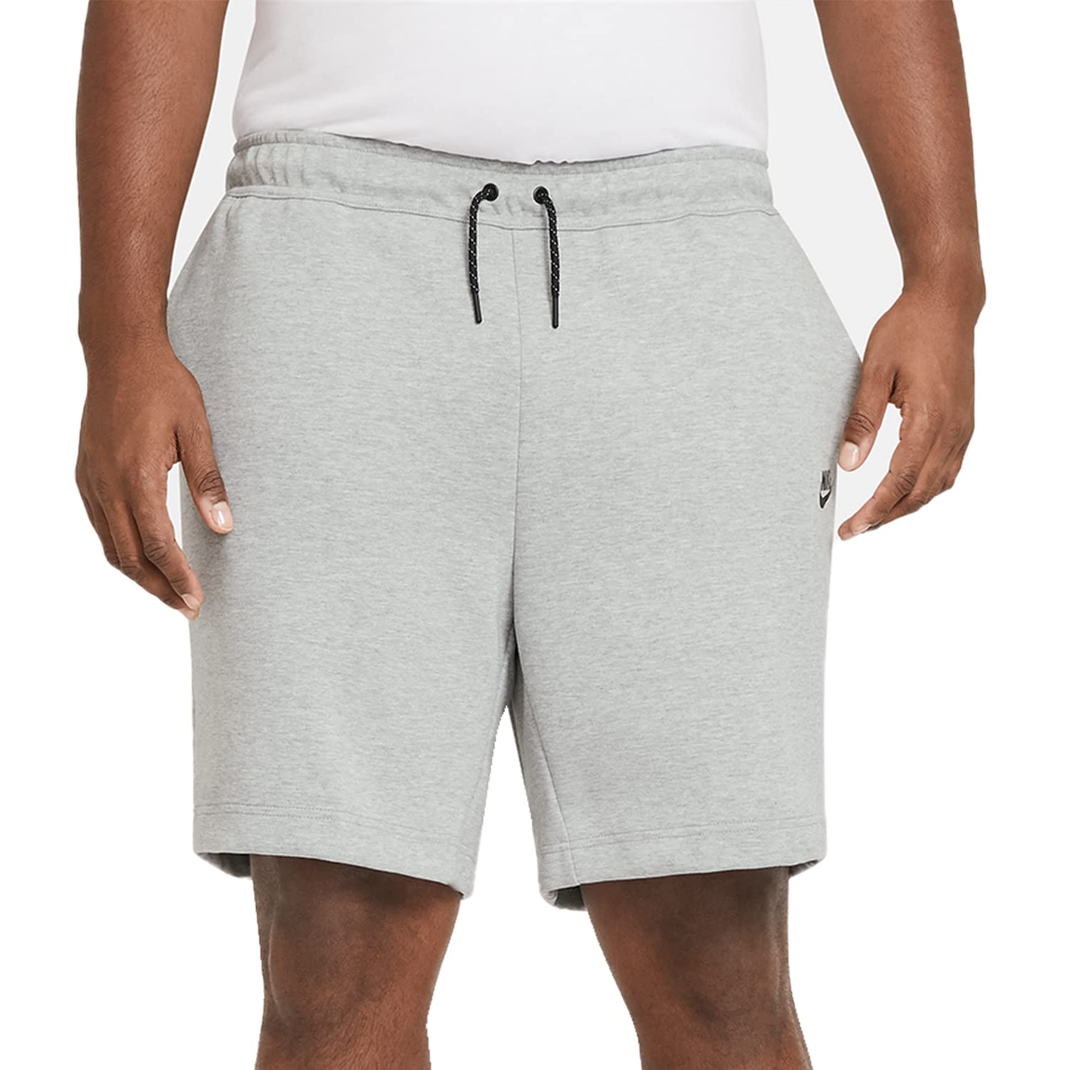 Nike mens Tech Fleece Shorts, Dark Grey Heather/Black, Medium