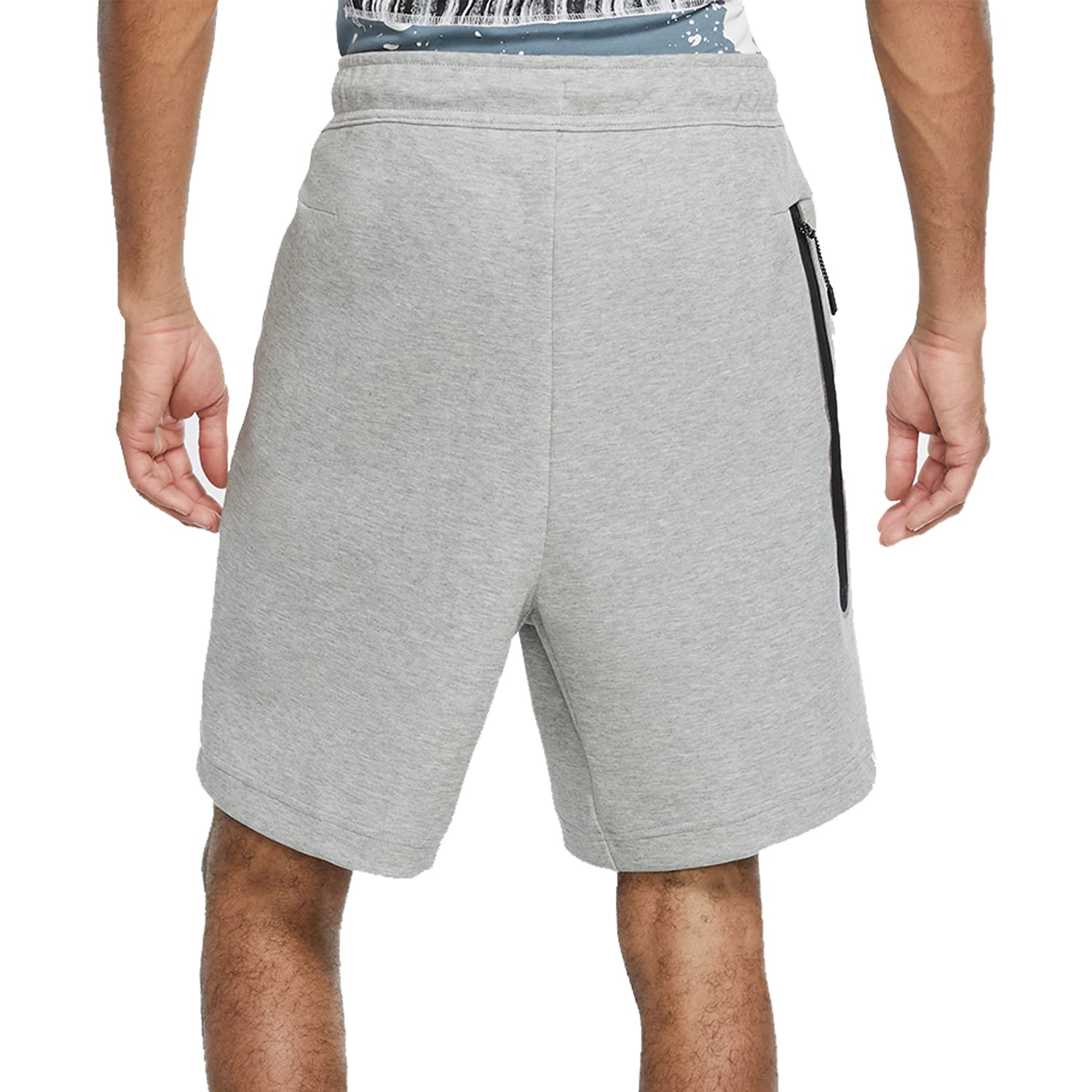 Nike mens Tech Fleece Shorts, Dark Grey Heather/Black, Medium