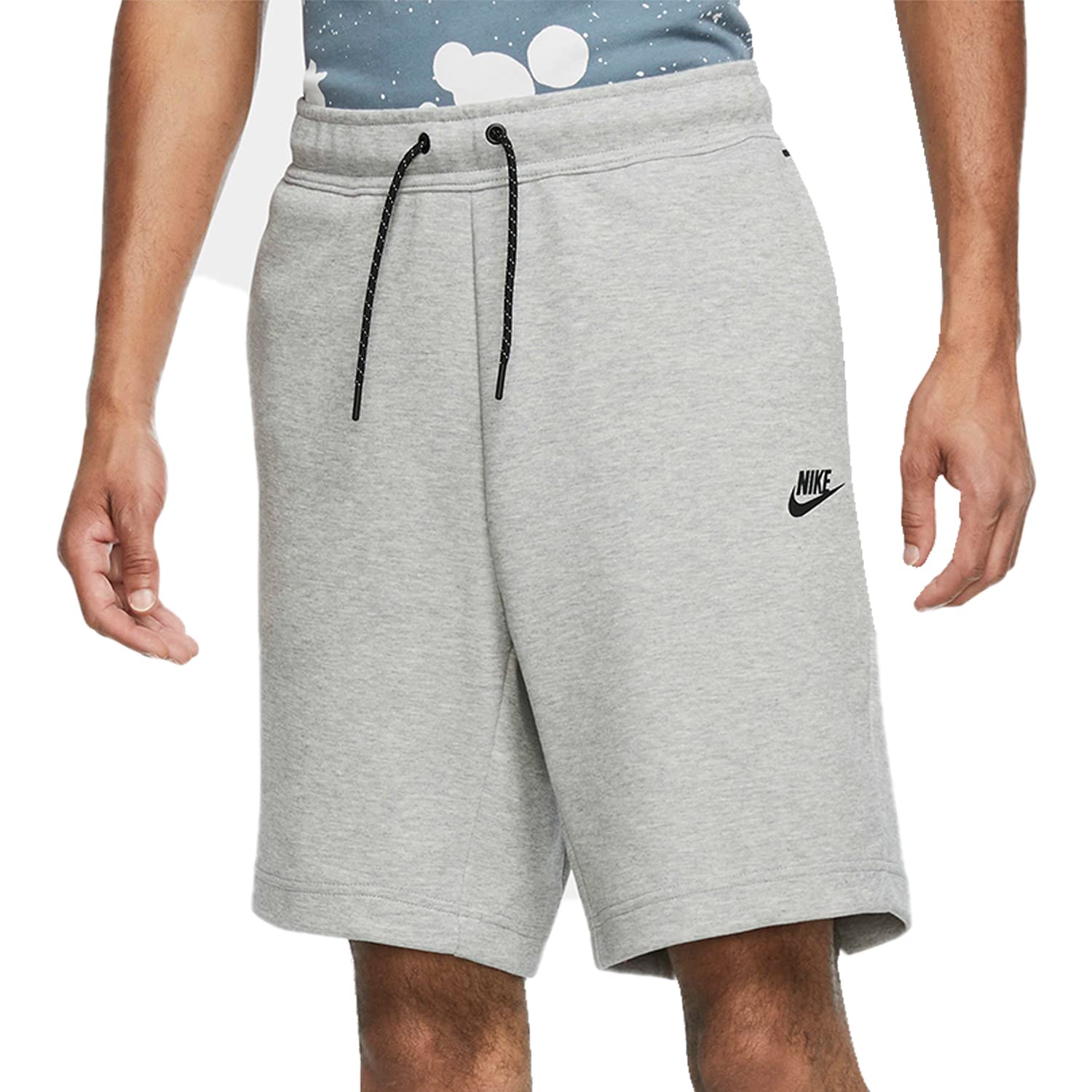 Nike mens Tech Fleece Shorts, Dark Grey Heather/Black, Medium