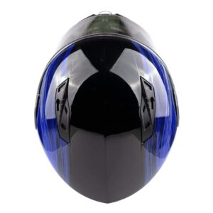 Typhoon TH158 Adult Modular Motorcycle Helmet DOT Dual Visor Full Face Flip-up - Blue Medium