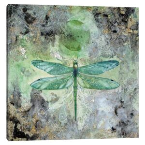 icanvas slw48 dragonfly v canvas print by stephanie law, 12" x 12" x 1.5" depth gallery wrapped