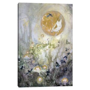 icanvas slw109 moongazing canvas print by stephanie law, 40" x 26" x 1.5" depth gallery wrapped