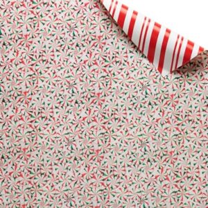 American Greetings 120 sq. ft. Vintage Christmas Wrapping Paper Bundle, Gingerbread, Ornaments, Peppermints (3 Extra Wide Rolls 40 in. x 12 ft.)