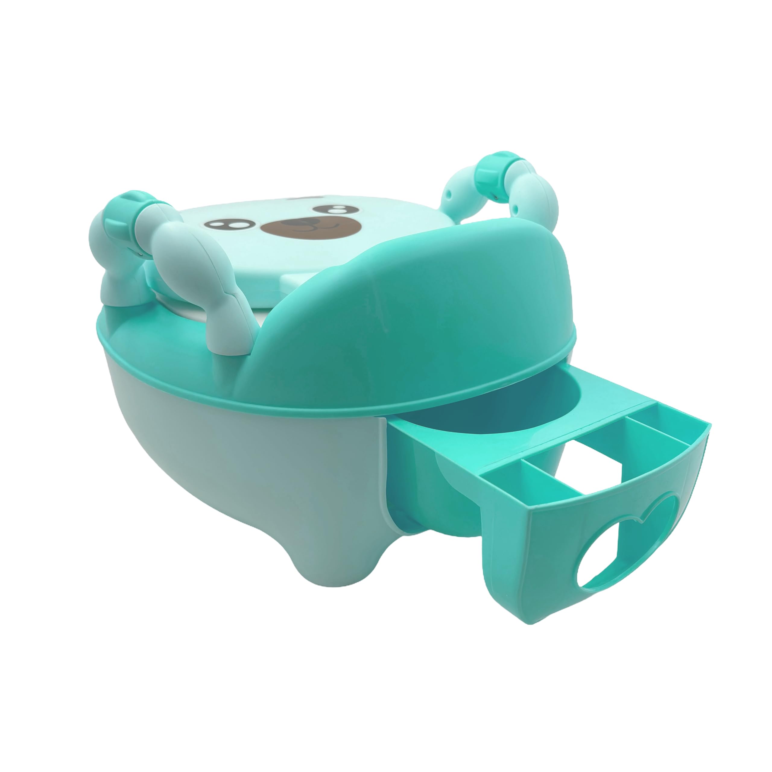 HTTMT- Bear Grean Kids Baby Potty Training Seat Toddler Portable Lovely Toilet Seat Stool Chair [P/N: ET-BABY003-GREEN]