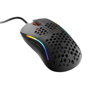 HK Gaming NAOS M Ultra Lightweight Honeycomb Shell Ambidextrous Wired RGB Gaming Mouse 12 000 cpi - 7 Buttons - 59 g (Naos-M, Black)