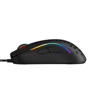 HK Gaming NAOS M Ultra Lightweight Honeycomb Shell Ambidextrous Wired RGB Gaming Mouse 12 000 cpi - 7 Buttons - 59 g (Naos-M, Black)