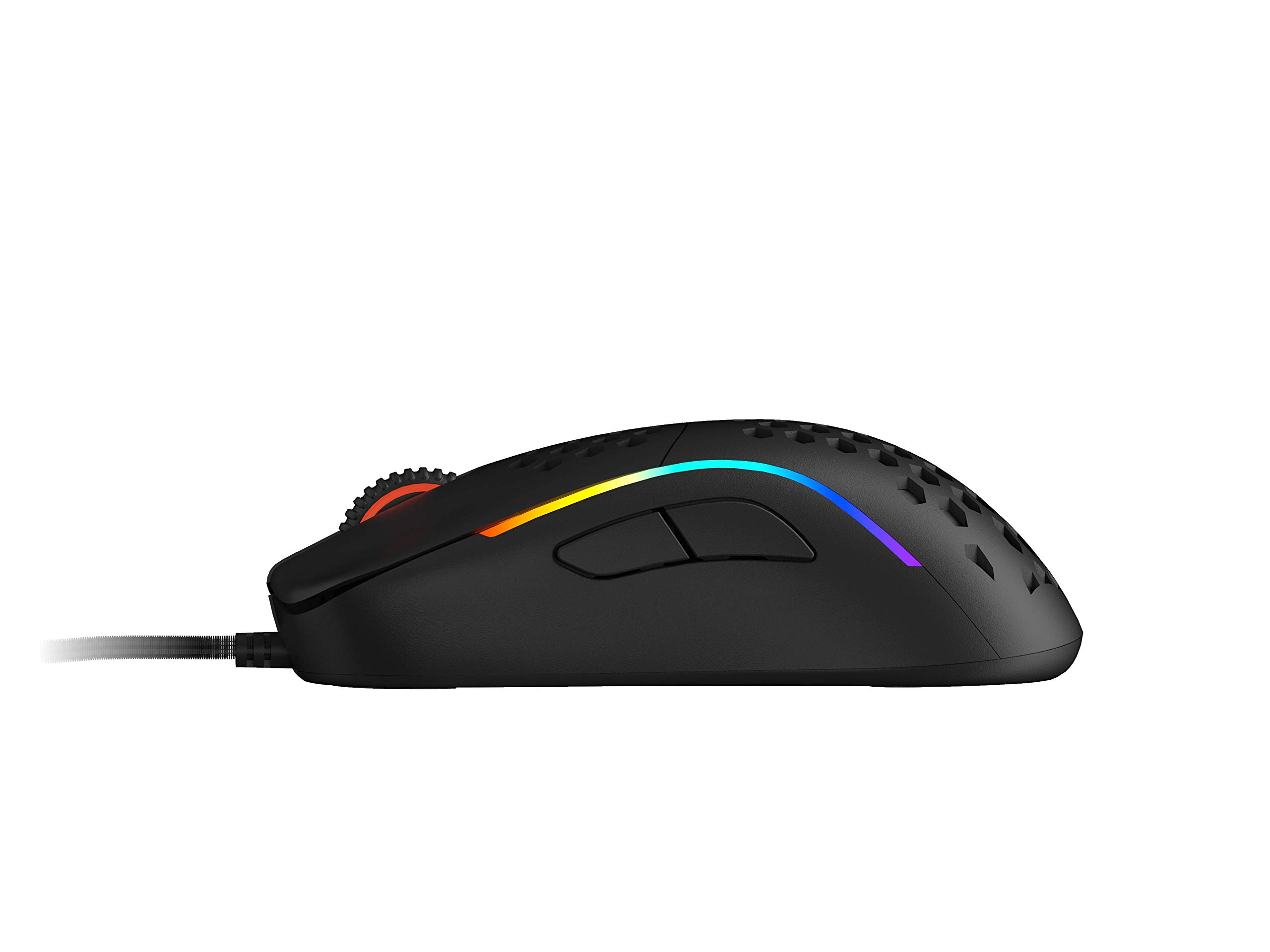 HK Gaming NAOS M Ultra Lightweight Honeycomb Shell Ambidextrous Wired RGB Gaming Mouse 12 000 cpi - 7 Buttons - 59 g (Naos-M, Black)