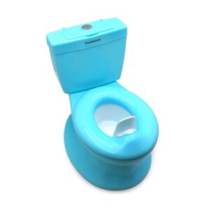 httmt- classic portable blue realistic toddler potty training toilet w/flushing sound baby chair seat kid [p/n: et-baby004-blue]