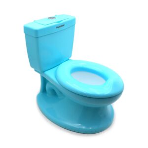 HTTMT- Classic Portable Blue Realistic Toddler Potty Training Toilet w/Flushing Sound Baby Chair Seat Kid [P/N: ET-BABY004-BLUE]